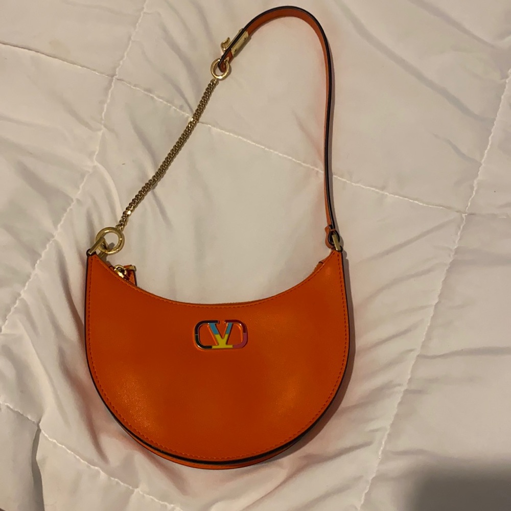 Valentino Garavani vlogo leather handbag